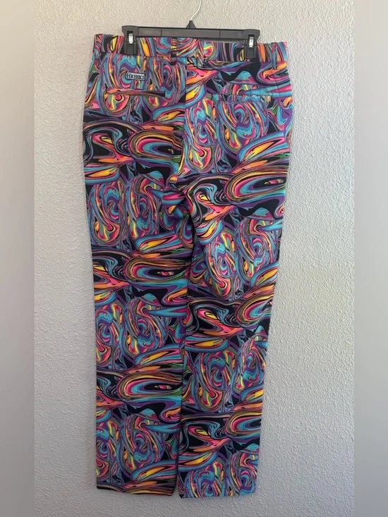 HRESKI Abstract Disco Golf Pants size 34x32 - Picture 2 of 4